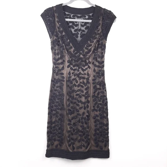 sue wong black lace dress Sue wong Lace Pattern Dress black and beige size 10